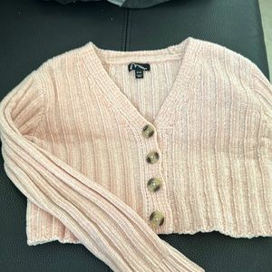 Pink girls size m (7-8) crop top sweater